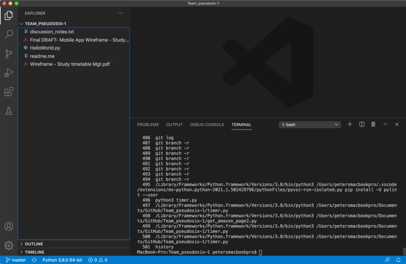 team_pseudosix Study Management Project – screenshot 1