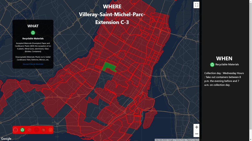 WhatWhereWhenIsTrashInMTL – screenshot 2