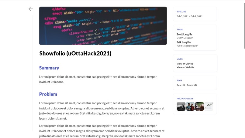 Showfolio – screenshot 2