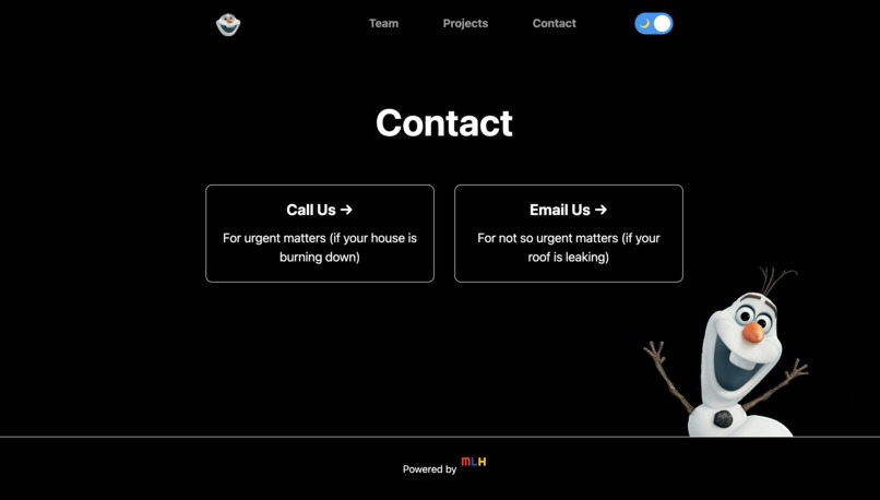 Open-Source Olaf Portfolio Site – screenshot 1
