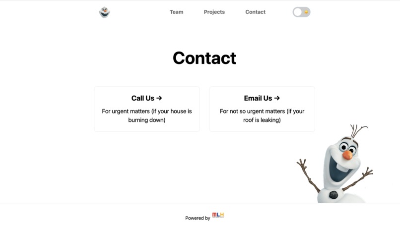 Open-Source Olaf Portfolio Site – screenshot 2