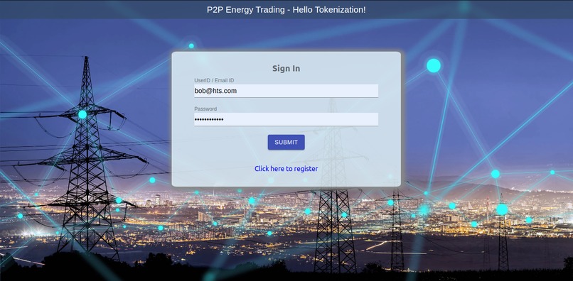 IOT Integrated P2P Energy Trading & Token Interchangeability – screenshot 1