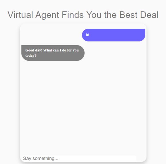 Travel Booking with Hedera and Google DiaogFlow – screenshot 1
