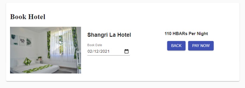 Travel Booking with Hedera and Google DiaogFlow – screenshot 2
