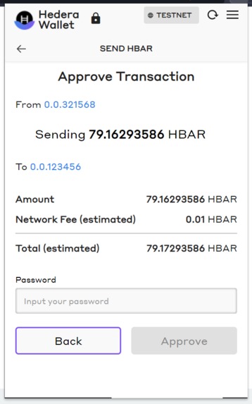 Hedera Wallet Browser Extension and Companion Web App – screenshot 8