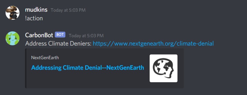 CarbonBot – screenshot 3