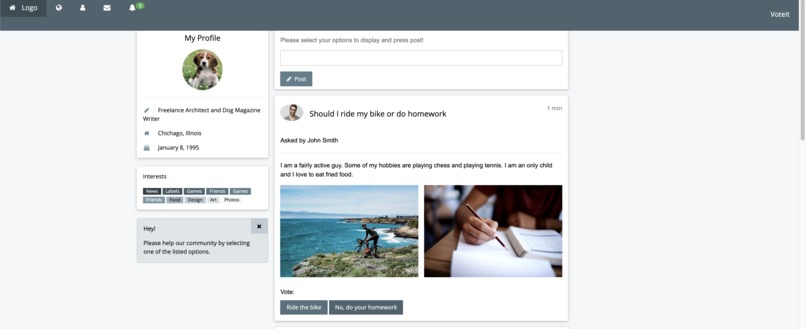 VoteIt GunnHacks Project 2021  – screenshot 1