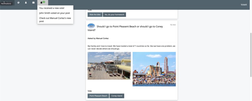 VoteIt GunnHacks Project 2021  – screenshot 2