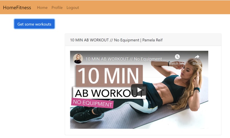 HomeFitness – screenshot 1