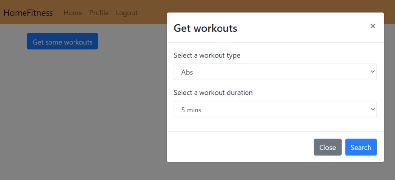 HomeFitness – screenshot 2