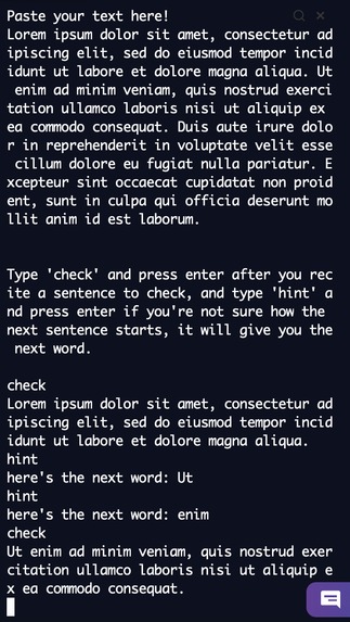 Memorization tool – screenshot 1