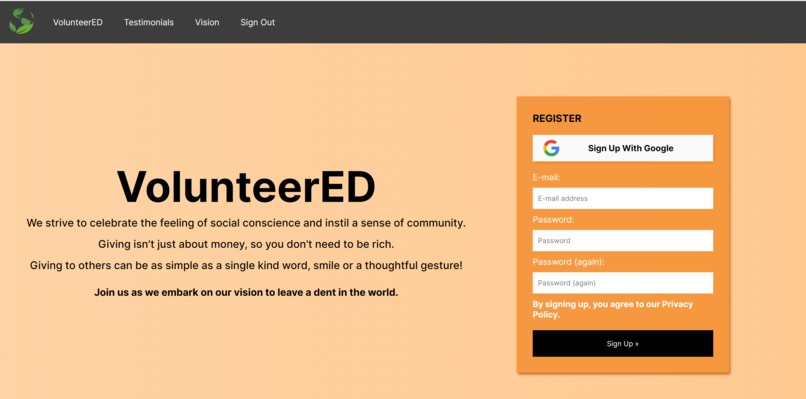 VolunteerED – screenshot 1