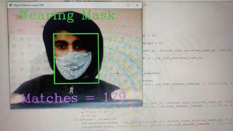 Real time face mask detection  – screenshot 1