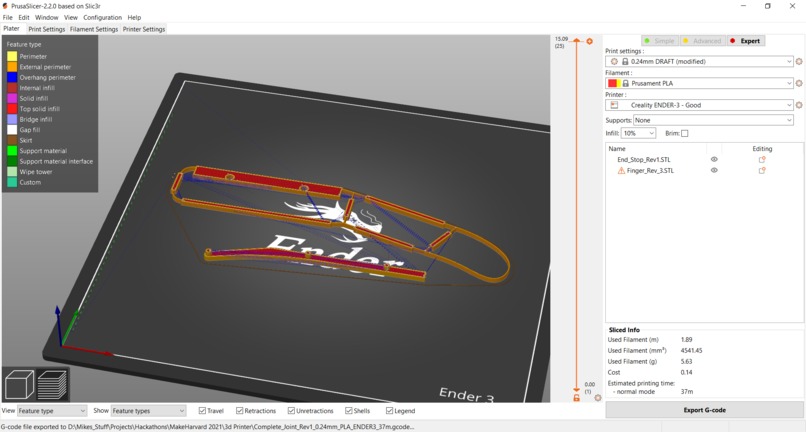 Compliant Prosthetic Finger Design – screenshot 3
