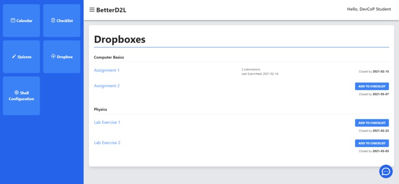 BetterD2L – screenshot 5
