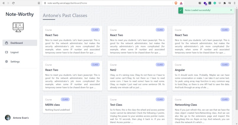 Note-worthy – screenshot 1