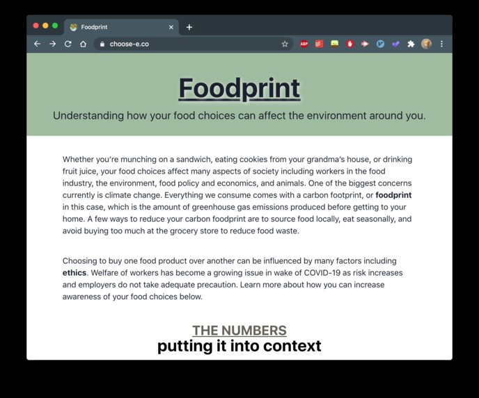 Foodprint – screenshot 1