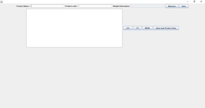 Weighing Measurement and product register system – screenshot 2