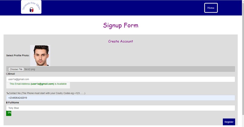 Secured File  Share – screenshot 1