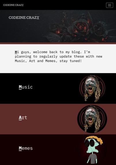 Personal Blog Site – screenshot 1