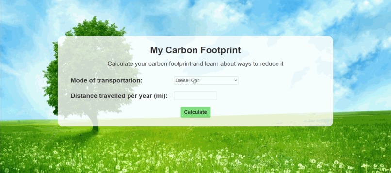 My Carbon Footprint – screenshot 1
