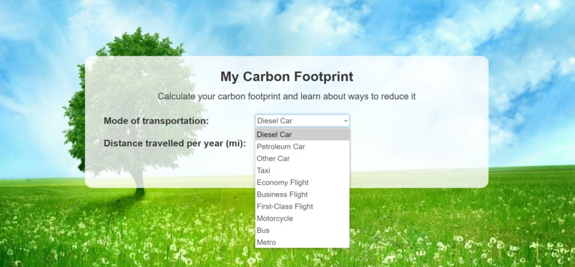 My Carbon Footprint – screenshot 4