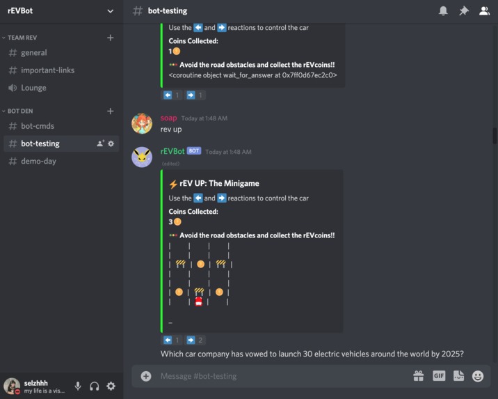 rEVBot – screenshot 2