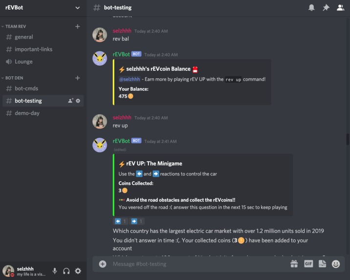 rEVBot – screenshot 3