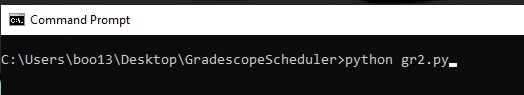 Gradescope Scheduler – screenshot 1