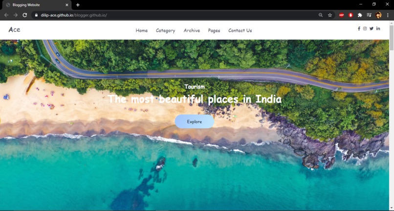 personal blogger site – screenshot 3