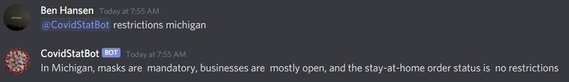 CovidStatBot – screenshot 5