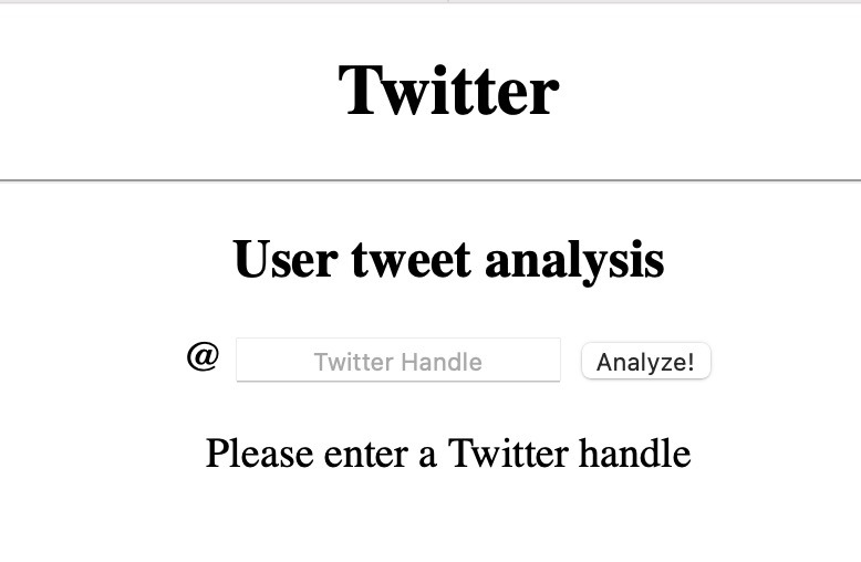 Tweet Positivity and Objectivity Analyzer With Website – screenshot 1