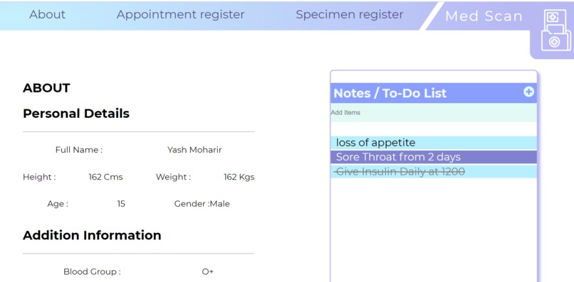MedScan – screenshot 2