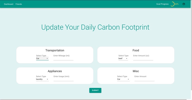 CarbonCounts – screenshot 2