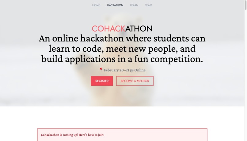 Cohack Example – screenshot 2