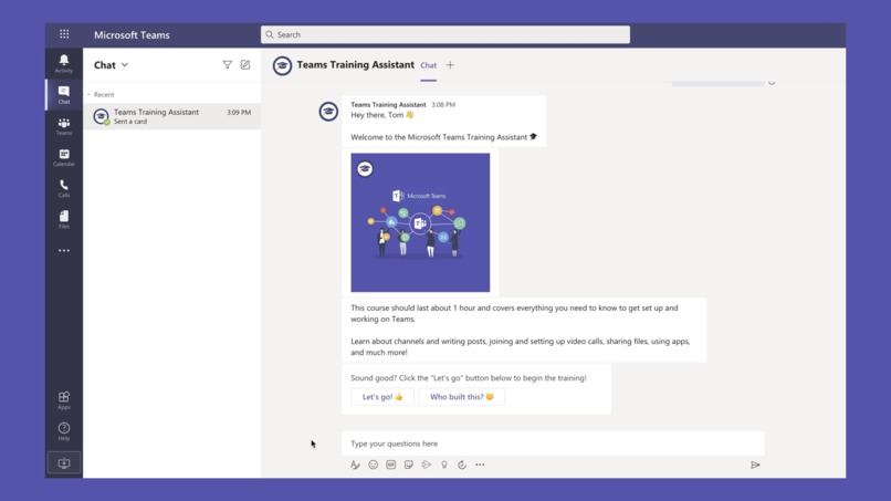 Microsoft Teams Training Assistant – screenshot 1