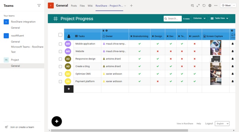 RowShare – screenshot 1