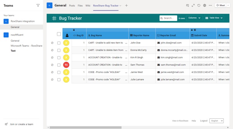RowShare – screenshot 2