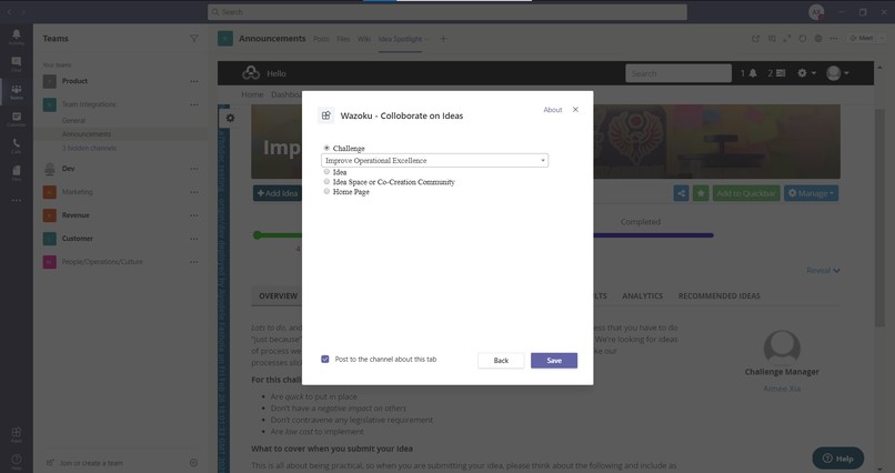 Wazoku Platform Teams App – screenshot 2