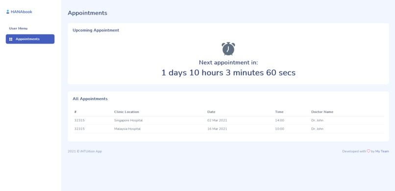 HANAbook – screenshot 2