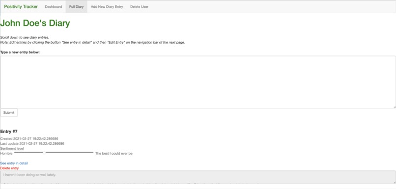 Positivity Tracker – screenshot 2