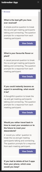 Meeting Icebreakers – screenshot 3