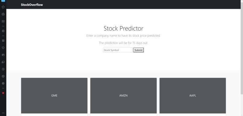 StockOverflow – screenshot 1
