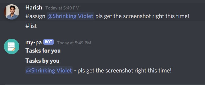 myPA – screenshot 1