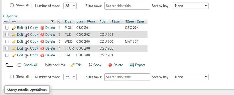 SIMS(student information management system) – screenshot 3