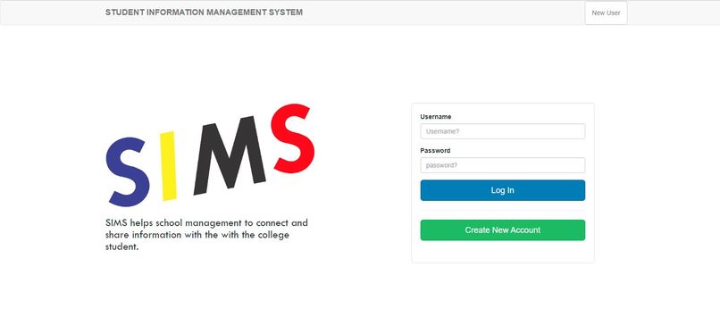 SIMS(student information management system) – screenshot 4