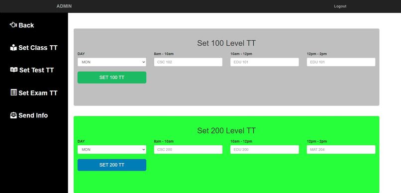 SIMS(student information management system) – screenshot 5