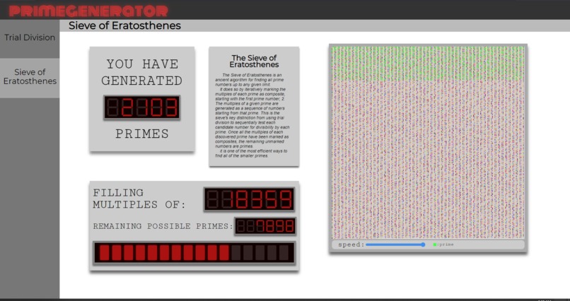 Prime Generation Visualizer  – screenshot 2