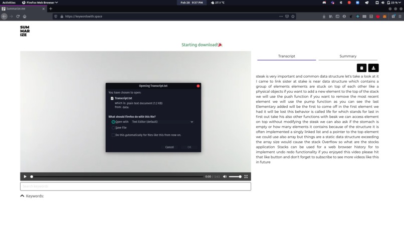 Summarize – screenshot 3
