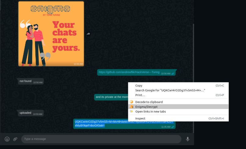 Enigma E2EE Browser Plugin – screenshot 3